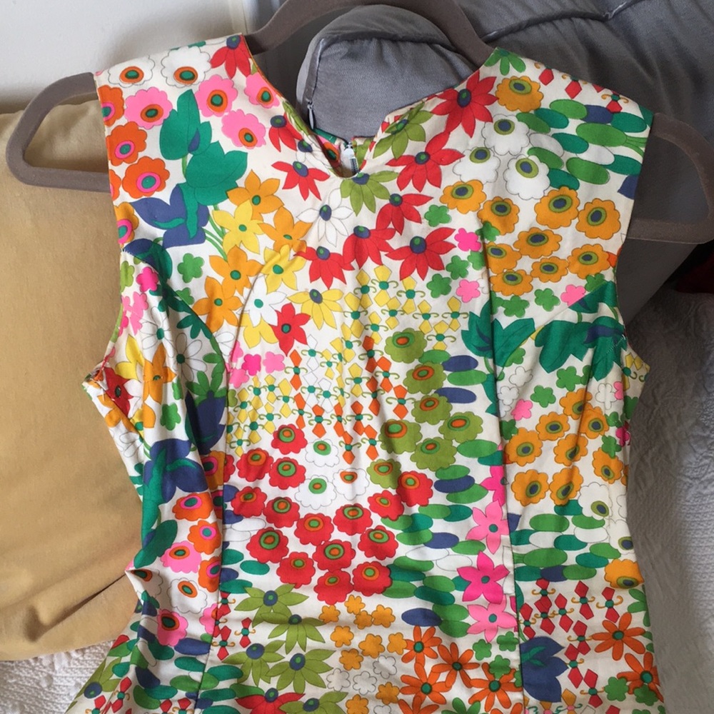One of a kind vintage handmade floral dress.